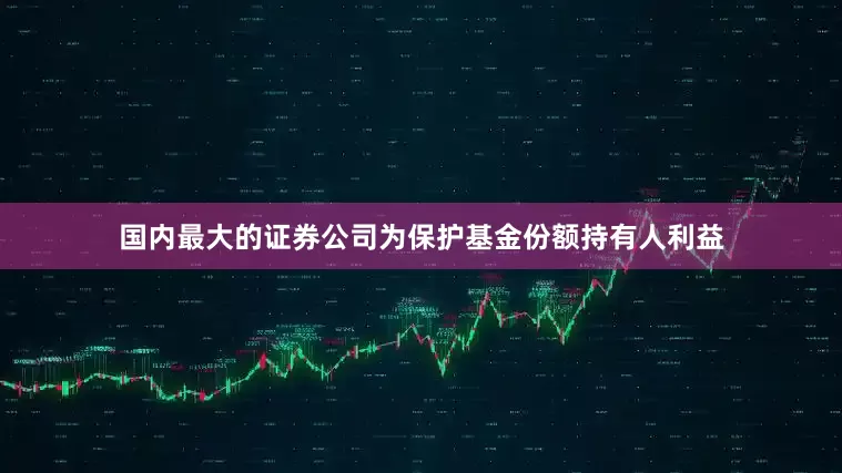 国内最大的证券公司为保护基金份额持有人利益